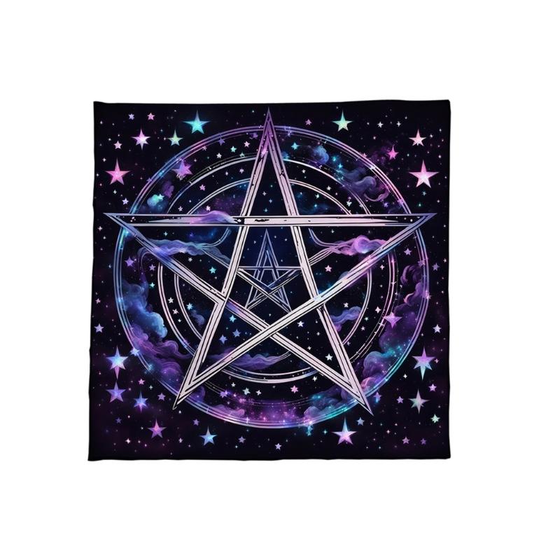 Star Circle Pattern Astrology Tablecloth Tarots Divinations Tablecloth Altars Cloth Divinations Board Game Accessory