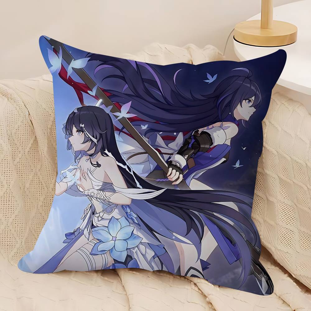 

H-HONKAI IMPACTs Office Cushion Pillowcase Car Cushion Cover45X45CM Lumbar Pillowcase Sofa Pillowcover 12x12Inch