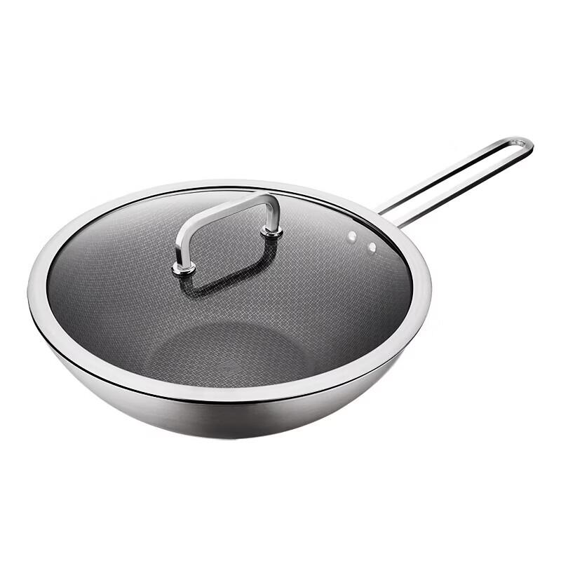 ZWILLING Moment 30cm Stainless Steel Honeycomb Wok