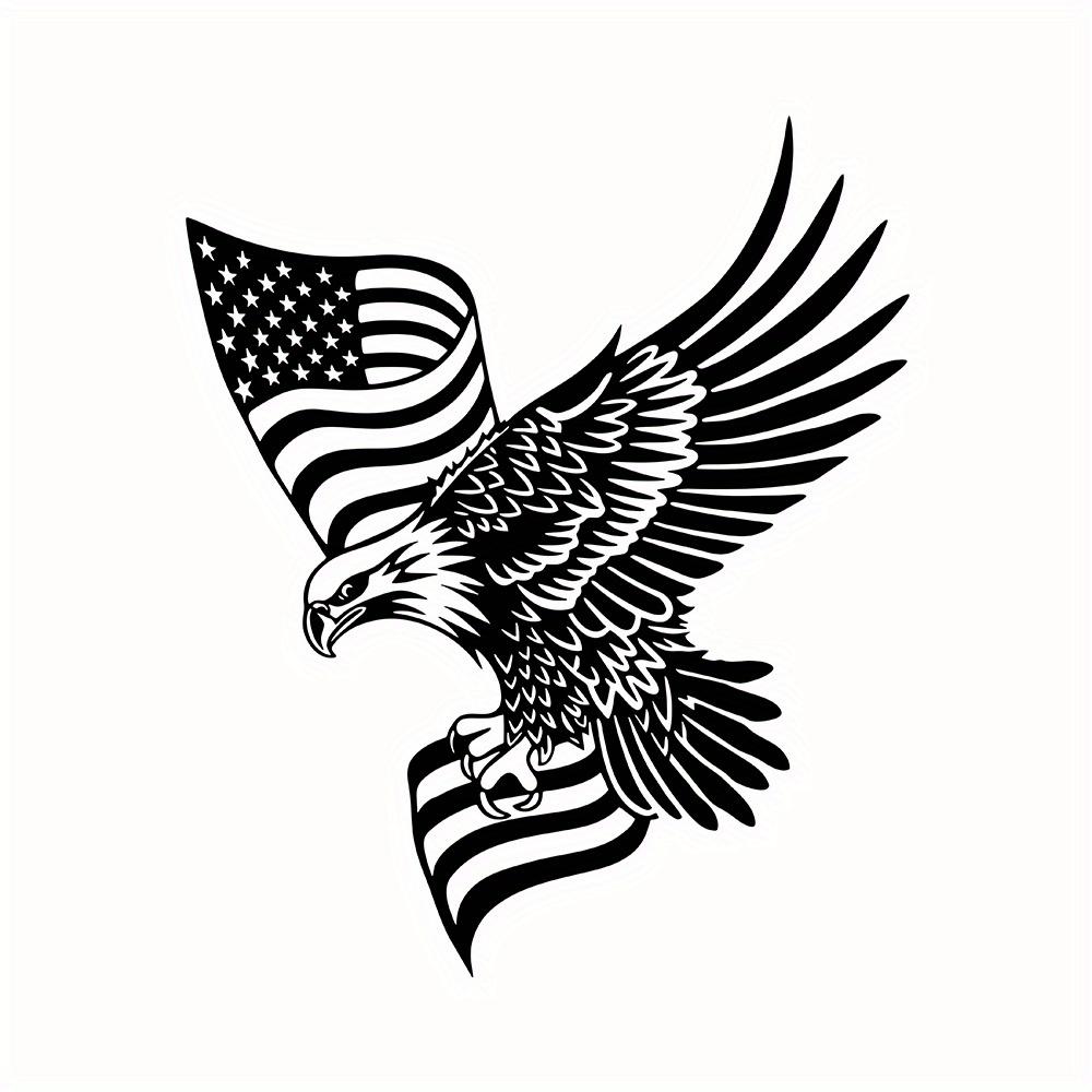 

Metal Eagle Wall Art Patriotic Bald Eagle American Flag Decor Gift Home