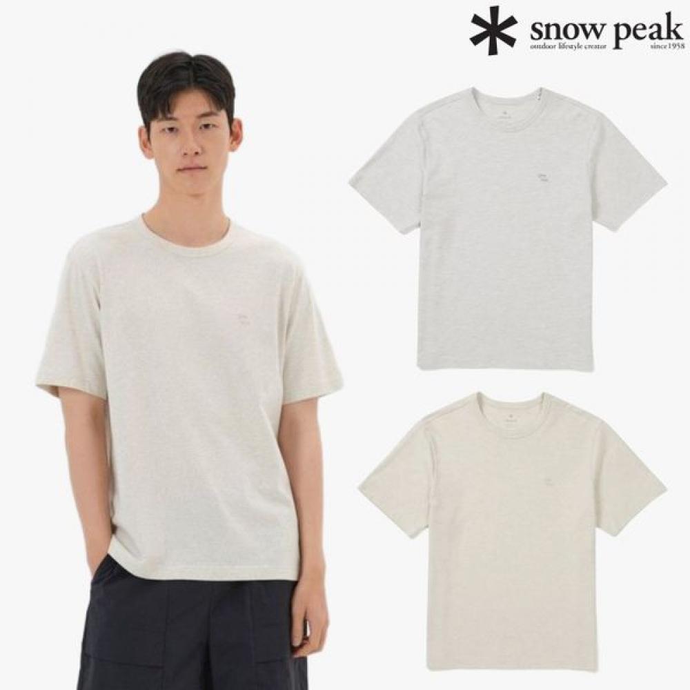 Snow Peak Unisex Melange ShorT Sleeve T shirT s25mufTs50