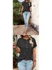 European & American Style Women's Solid Color Button Short Sleeve T-Shirt - Spring/Summer Collection