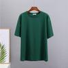 Hirsionsan Basic Cotton T Shirt Women Summer New Loose Solid Tees 19 Colors Casual Loose T Shirt Female Oversized O Neck Female Tops