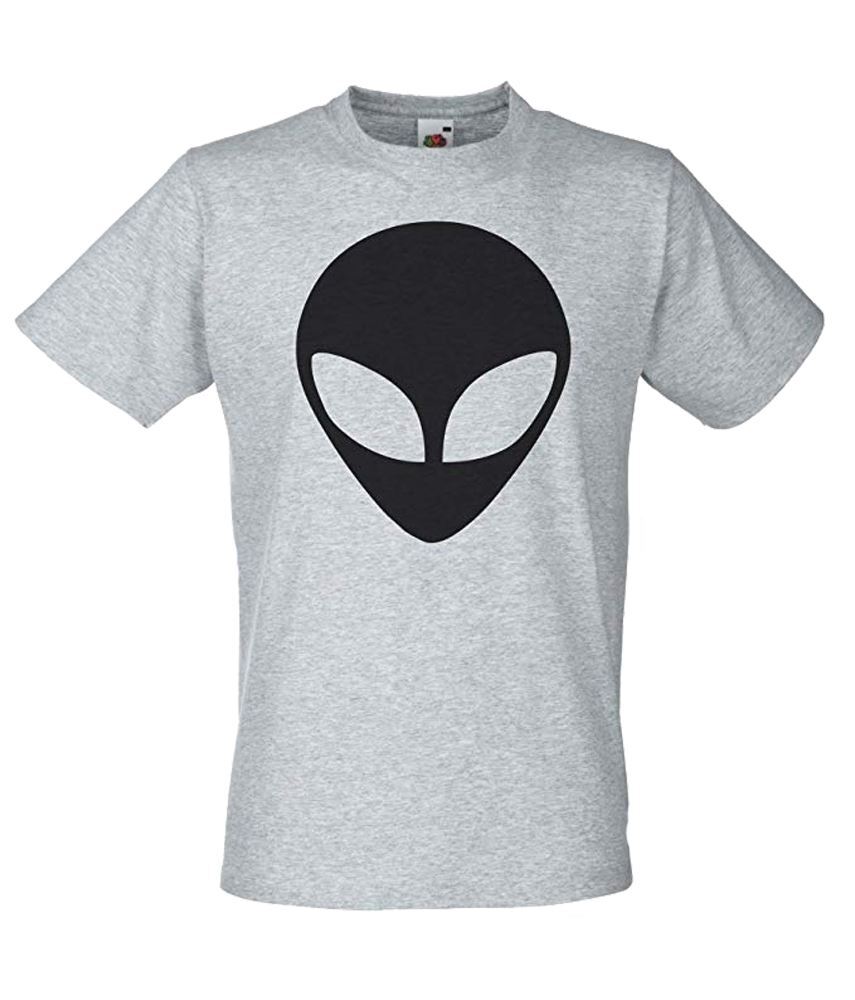 Adults Alien Head Extraterrestrial Martian Outer Space Unisex Grey TShirt