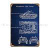 Russian Army T Tank Metal Plaque Poster Wall Decor Custom Garage Club Customize Tin Sign Poster