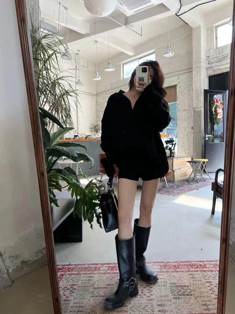 2024 Spring Women's Soft Solid Color Twisted Lapel Sweater - Fresh, Comfortable, and Loose Fit