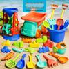 Seaside Sand Play Set: Children's Beach Toys with Shovel, Sand Timer, and Car Bucket