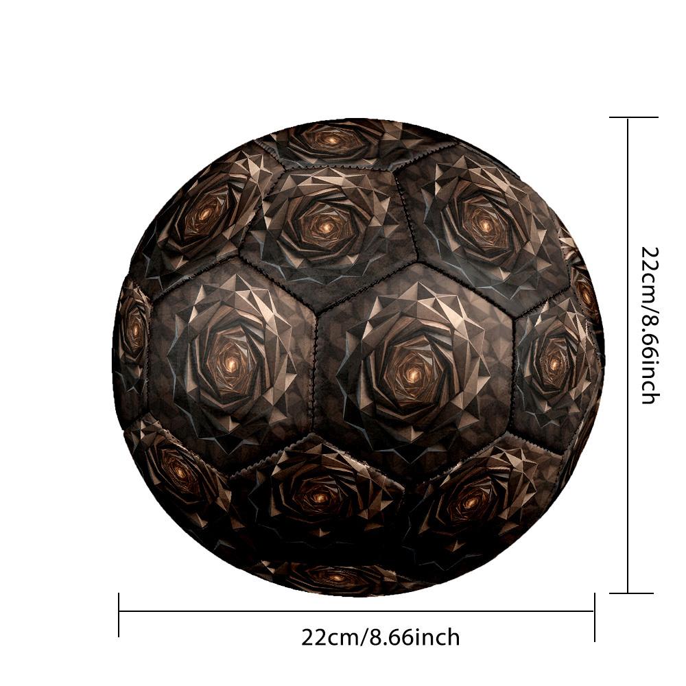 1 szt. Piłka nożna tematyczna ze spiralą geometryczną, Rozmiar 5, Lekki materiał PVC, Piłka nożna do treningu na zewnątrz, Prezent. q62273