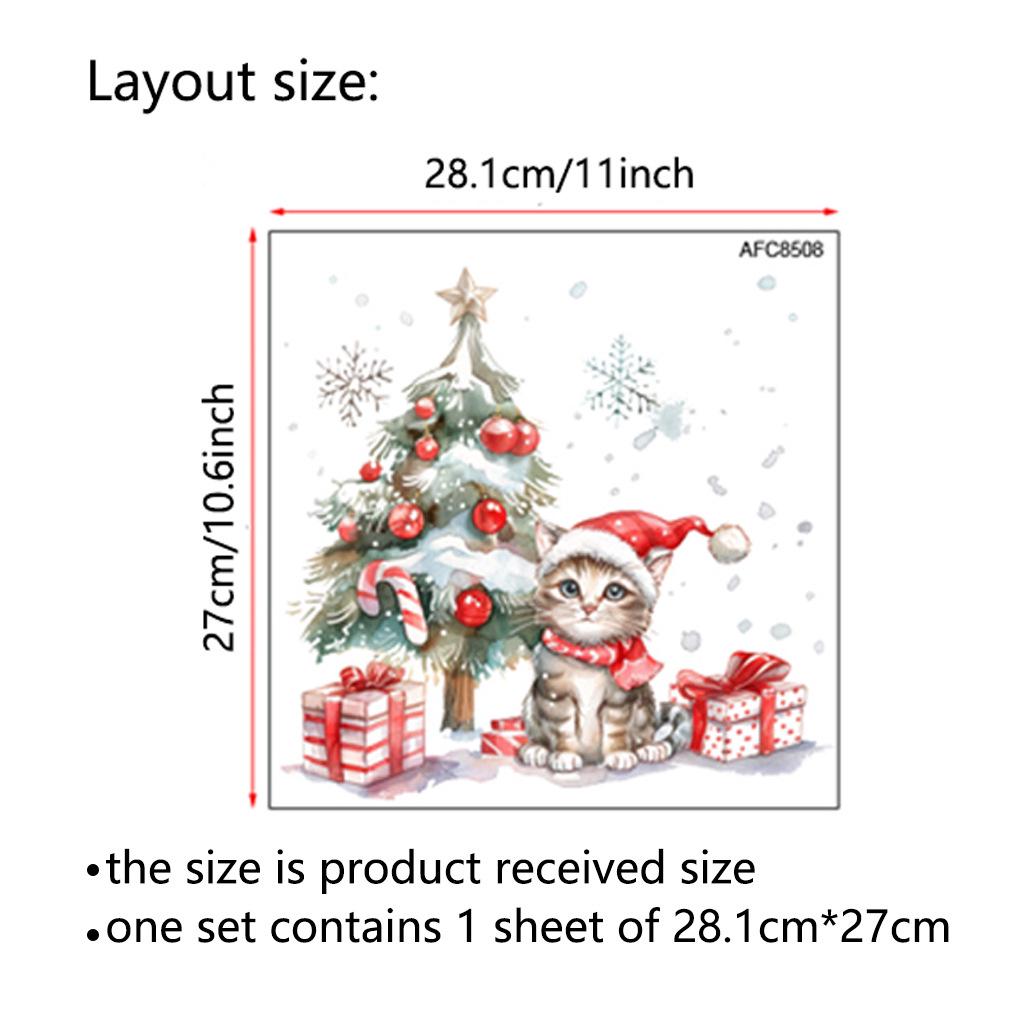 Santa Claus PVC Toilet Sticker - Self-Adhesive Christmas Bathroom Decoration (Model AFC8507)
