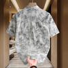 Summer New Tie-dye Short-sleeved Shirt Men's Fashion Casual Trendy Printed Handsome Top