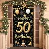 Meilenstein Geburtstag Display Sternenakzente 50. Party Hintergrund Glücklicher 50. Hintergrund Kronen-Design 50. Feier Hintergrund
