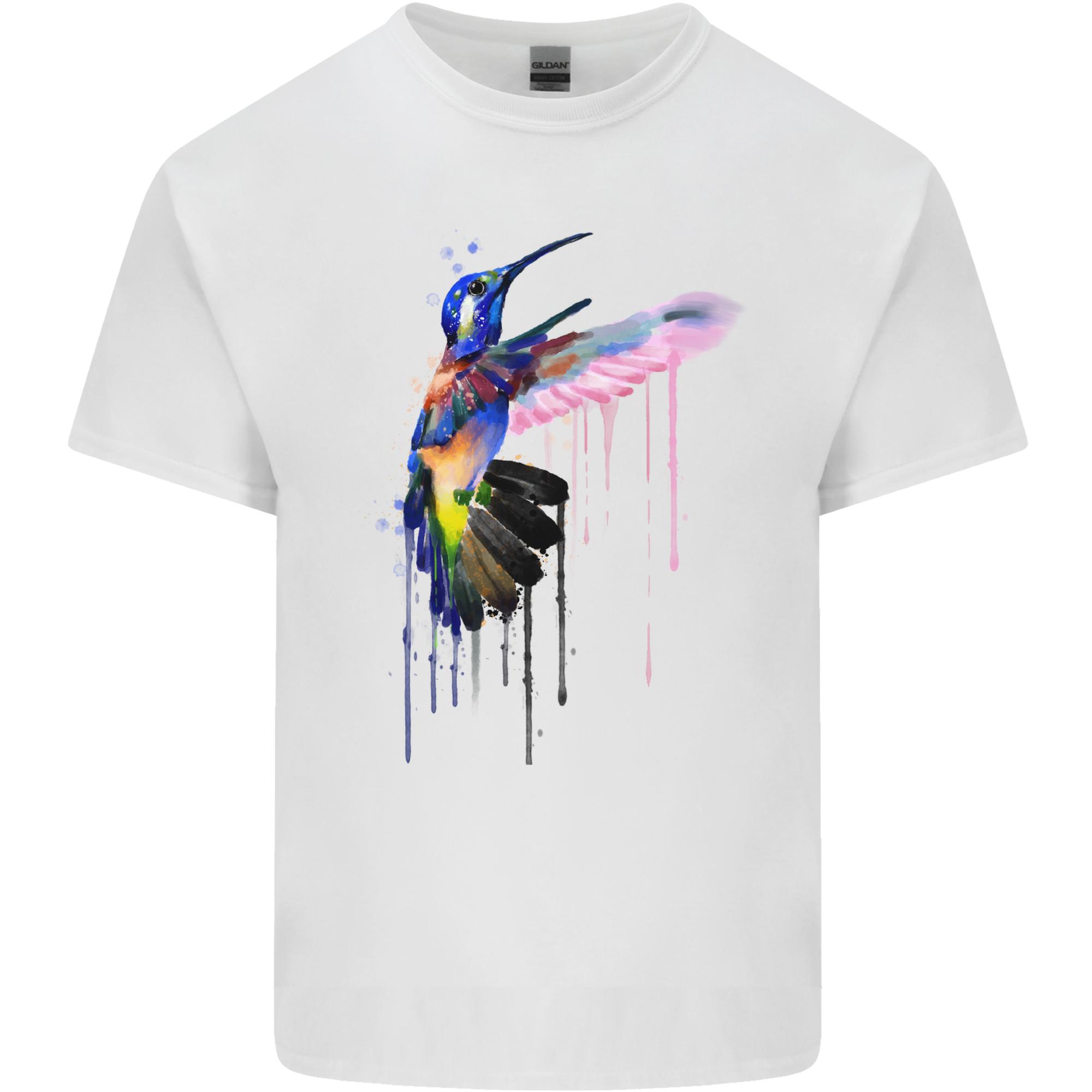 A Hummingbird Watercolour Bird Unisexs Light Cotton TShirt S