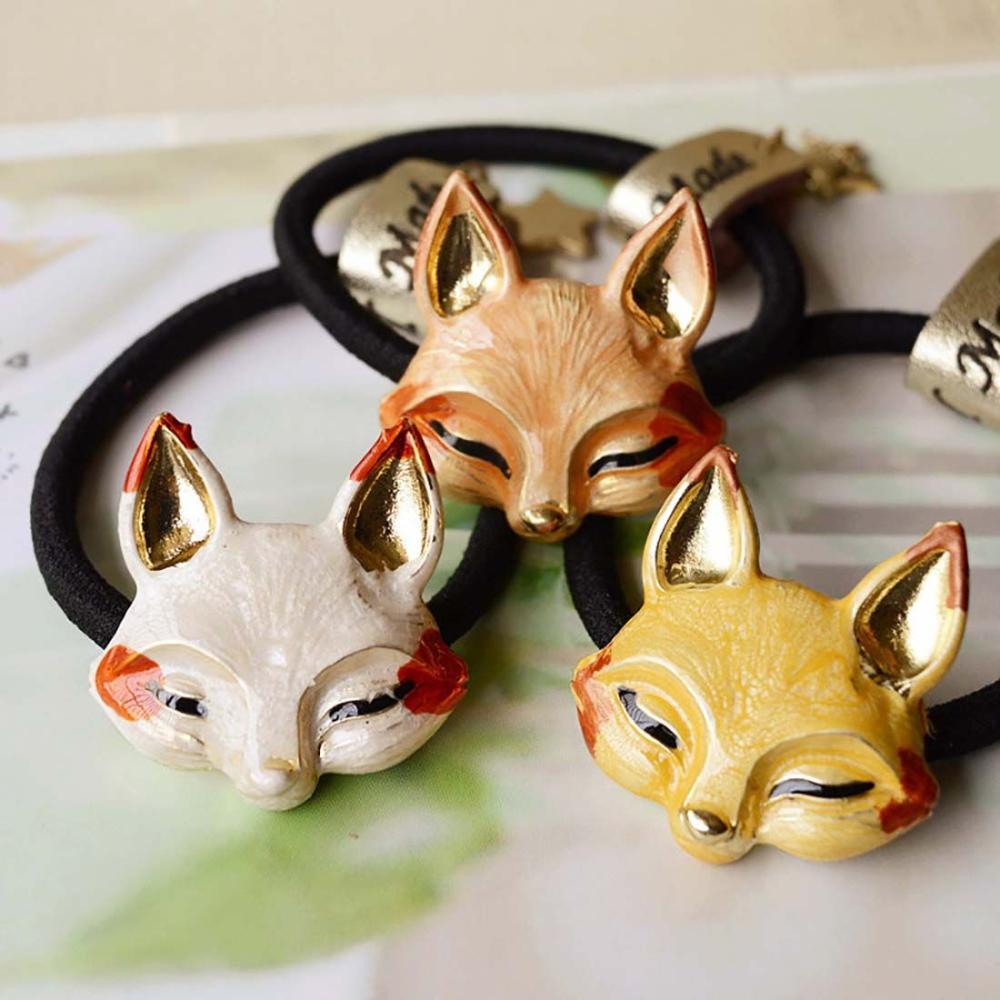 

Gift Cat Fox Hair Accessories Women Girl High Elastic Cute Bunny Hair Tie Rope Hair Ring