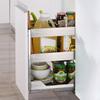 Iron Kitchen Cabinet Storage Sliding Drawer Organizer Household Freestanding Narrow Drawers Stainless Steel Spices Container