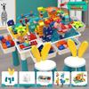 Multifunctional Building Block Table for Kids, Compatible with Large Lego Pieces, Educational Toy for Boys Ages 3-6