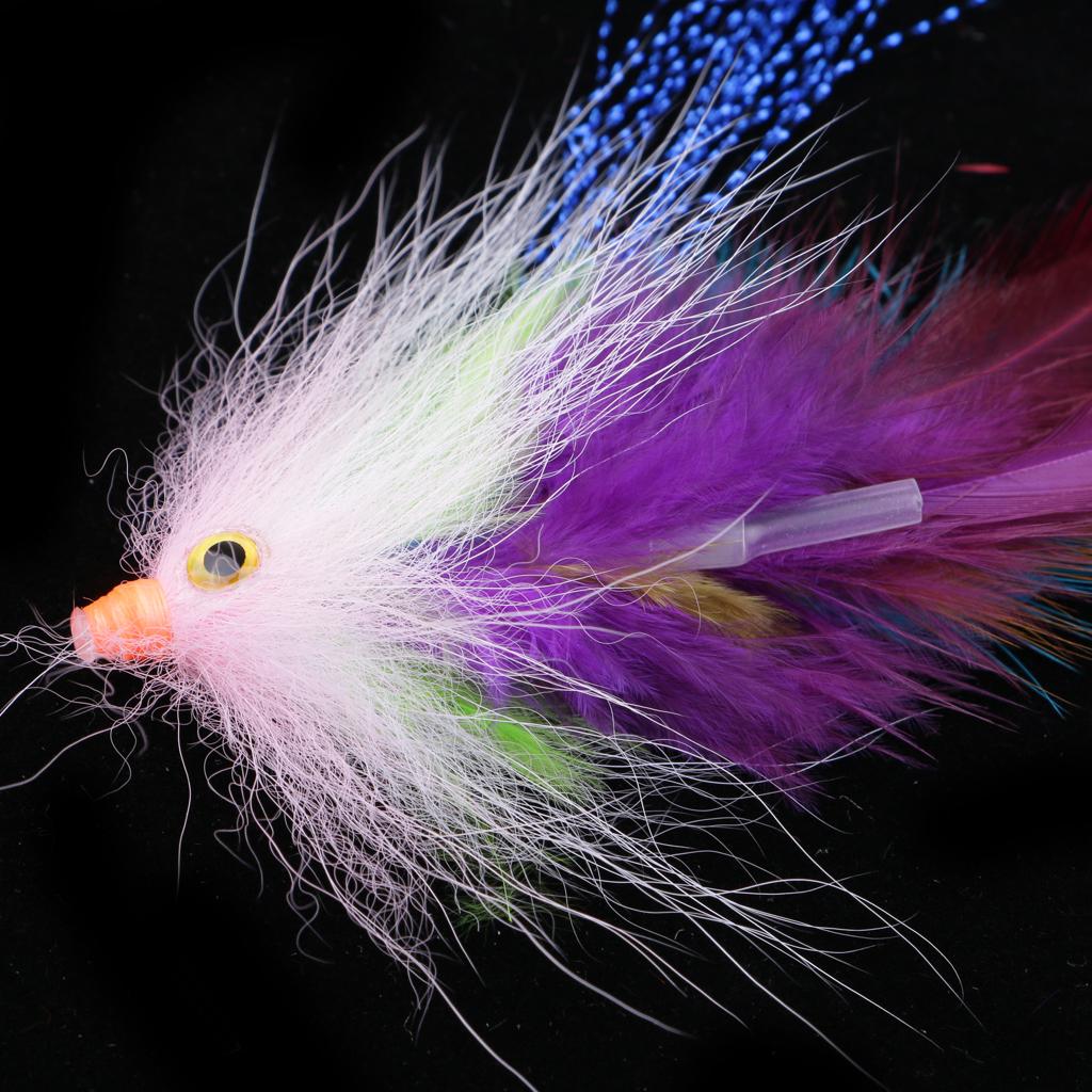Fly Fishing Saltwater Flie Streamer Steelhead Salmon Striper Pike Trout Simulation Flies Lure for Freshwater Lake River