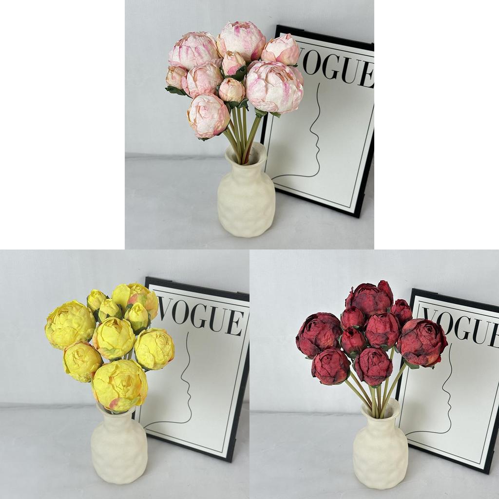 Peony Artificial Flower Bouquet For Wedding Photography And Home Decor
