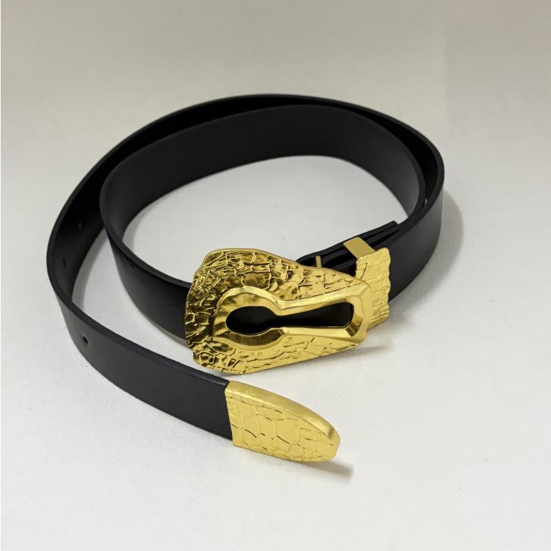 Женский Роскошный Винтажный Металлический Пряжка Ремень Дизайнерский Стиль Знаменитости Тонкий Модный Множественный A2