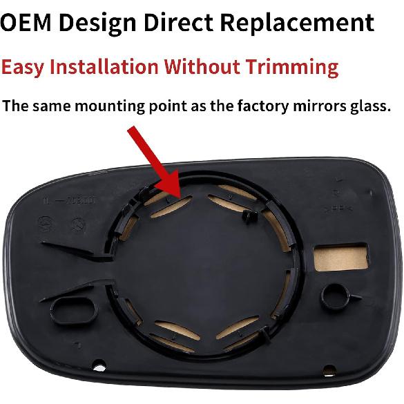 Passenger Side Mirror Replacement For 2003 2004 2005 2006 2007 Honda Accord Mirrors Glass - Convex Mirror Glass, Right Side Rear View Mirror