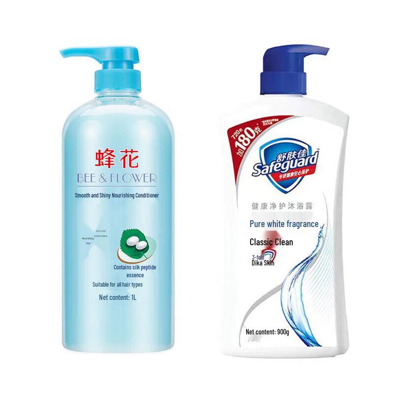 Bee & Flower Silky Nourishing Conditioner & Safeguard Body Wash Set