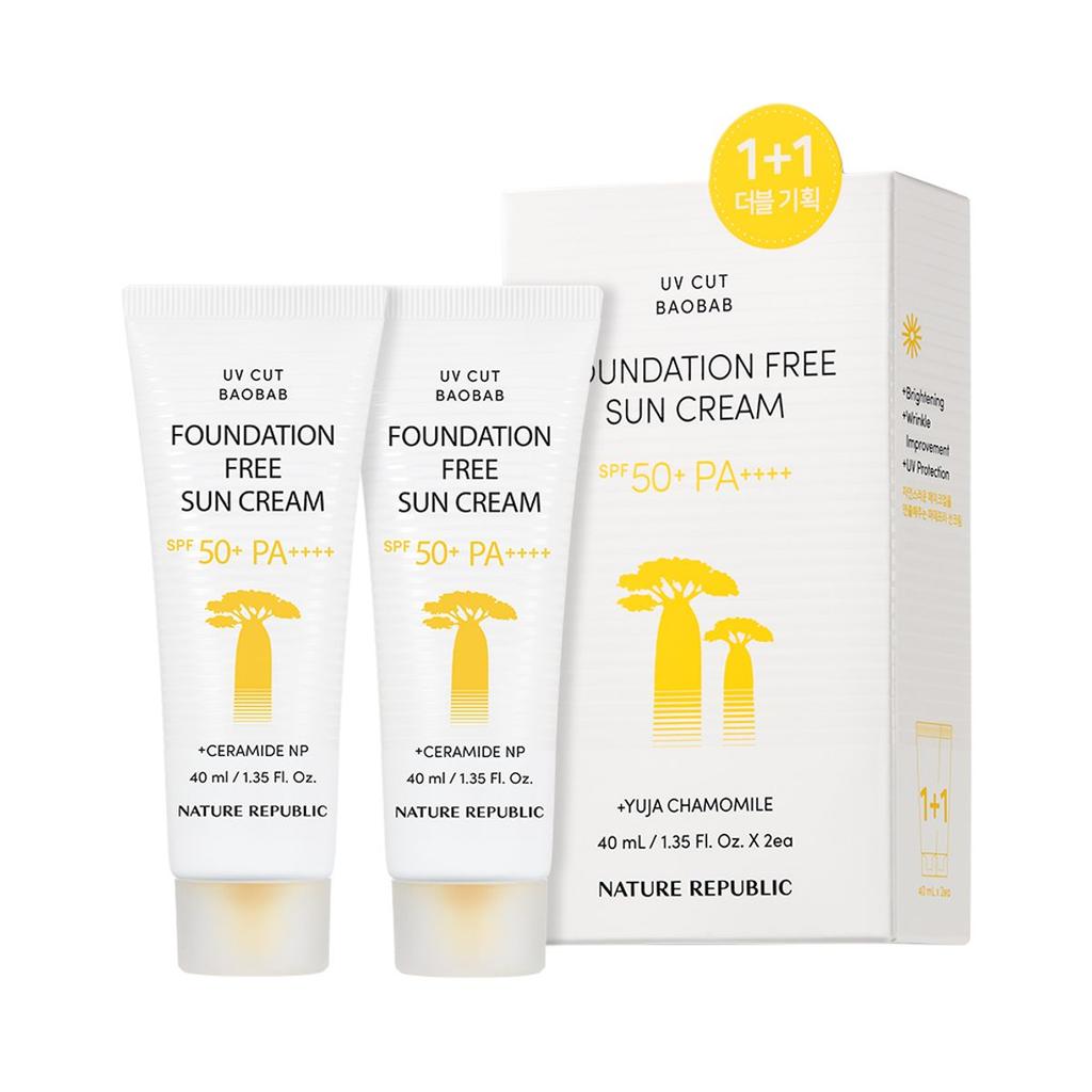 [2 Pack] UV Cut Baobab Foundation-Free Sunscreen SPF50+ PA++++