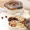 5 Compartments Divided Serving Platter Box With Lids Snack Storage Fruit Bowl Candy Tray  New Year