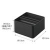 Yamazaki Tower Compact Tissue Case with W13 x D13 x 6196 Lid, Black, Approx. H10cm,