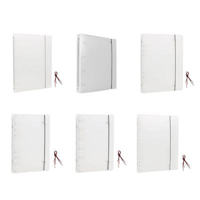 Clear Plastic Flexible Rings Binder Cover with Removable Pages for Notebooks Journals Ideal for School and Office Use
