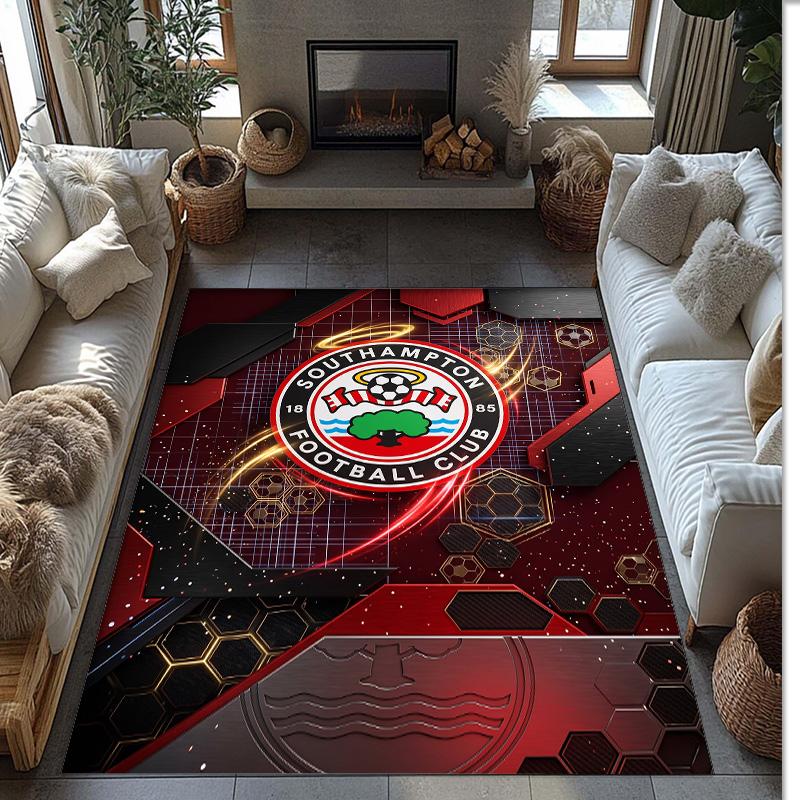 Tappeto in Velluto di Cristallo con Stampa del Southampton Football Club, Comodo Assorbente d'Acqua Antiscivolo per Pavimenti Interni