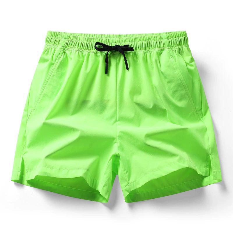 Men's Quick-Dry Ice Silk Summer Shorts - Lightweight, Casual, Four-Point Fit for Running and Fitness.