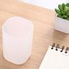 Pen Holder Transparent Frosted Finish Pencil Holder Space Saving Multifunctional Pen Holder Cup for Desktop School