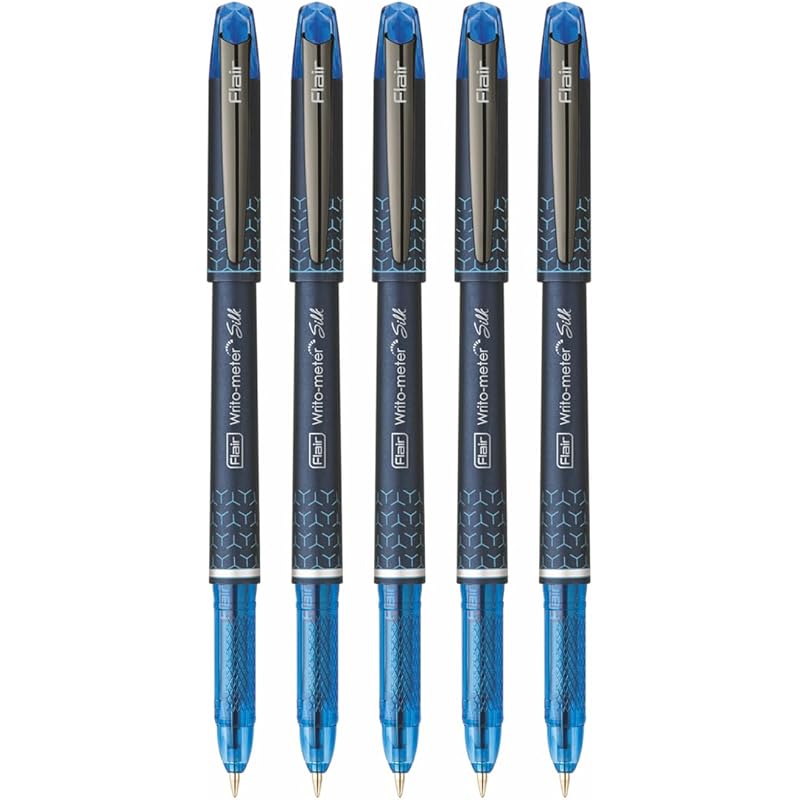 FLAIR Writometer Silk Ball Pen | Gunmetal Finish Clip & Stylish Matte Finish Body | Our Longest Writing Pens | Ensures S