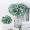 Hydrangea Artificial Flowers 10pcs Vintage Mint Green Hydrangea Silk Flowers Green Fake Flowers for Wedding Centerpiece Table Decorations Silk Flower
