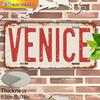 Vintage City Coordinate Kitchen Basement Garage Year Metal License Plate Sign Retro D Flat Printed Tin Plaque Wall Decor for