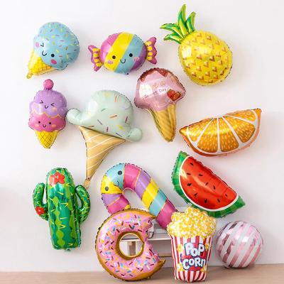 Watermelon Donuts Cake Ice Cream Balloons Children'S First Birthday Adult Party Arrangement Decorative Balloons