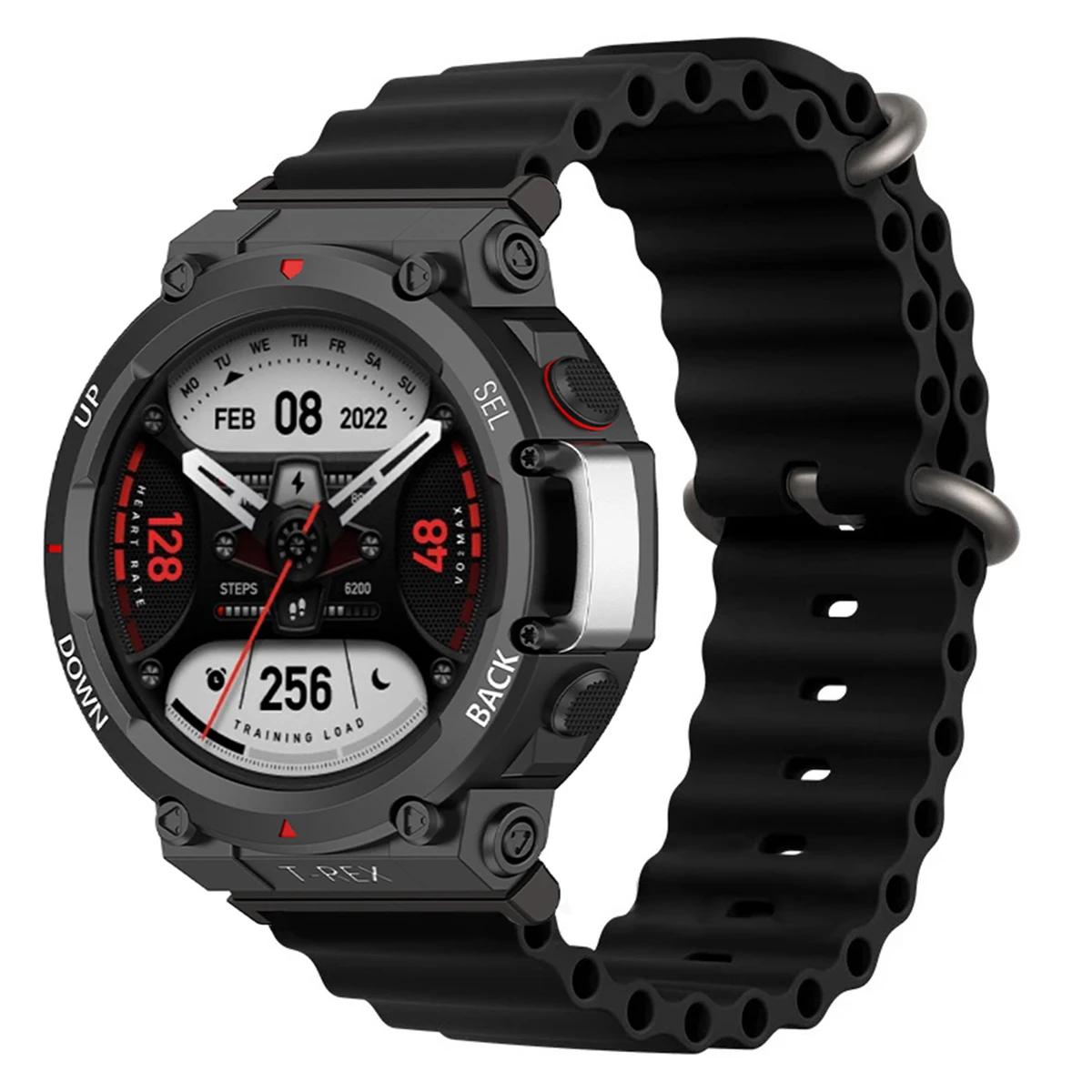

Ocean Silicone Strap For Huami Amazfit T-Rex 3 2 Smart Watch Band Replace Sports Belt For Xiaomi Amazfit TRex T Rex 2 Pro Correa Amazfit T-Rex 2Ultra