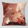 Game Kaedehara Kazuha Cushion Cover Short Plush Cushion Cover Double Sided Print Washable Sofa Pillowcase Home Decor Gift