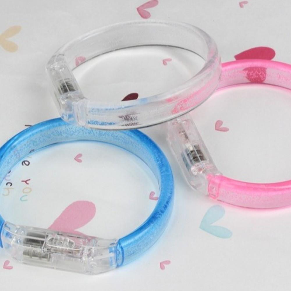 10 Pieces Glow in The Dark LED Glow Bracelets High Transparency Neon Light Luminous Wristbands Plastic Persistent Glow