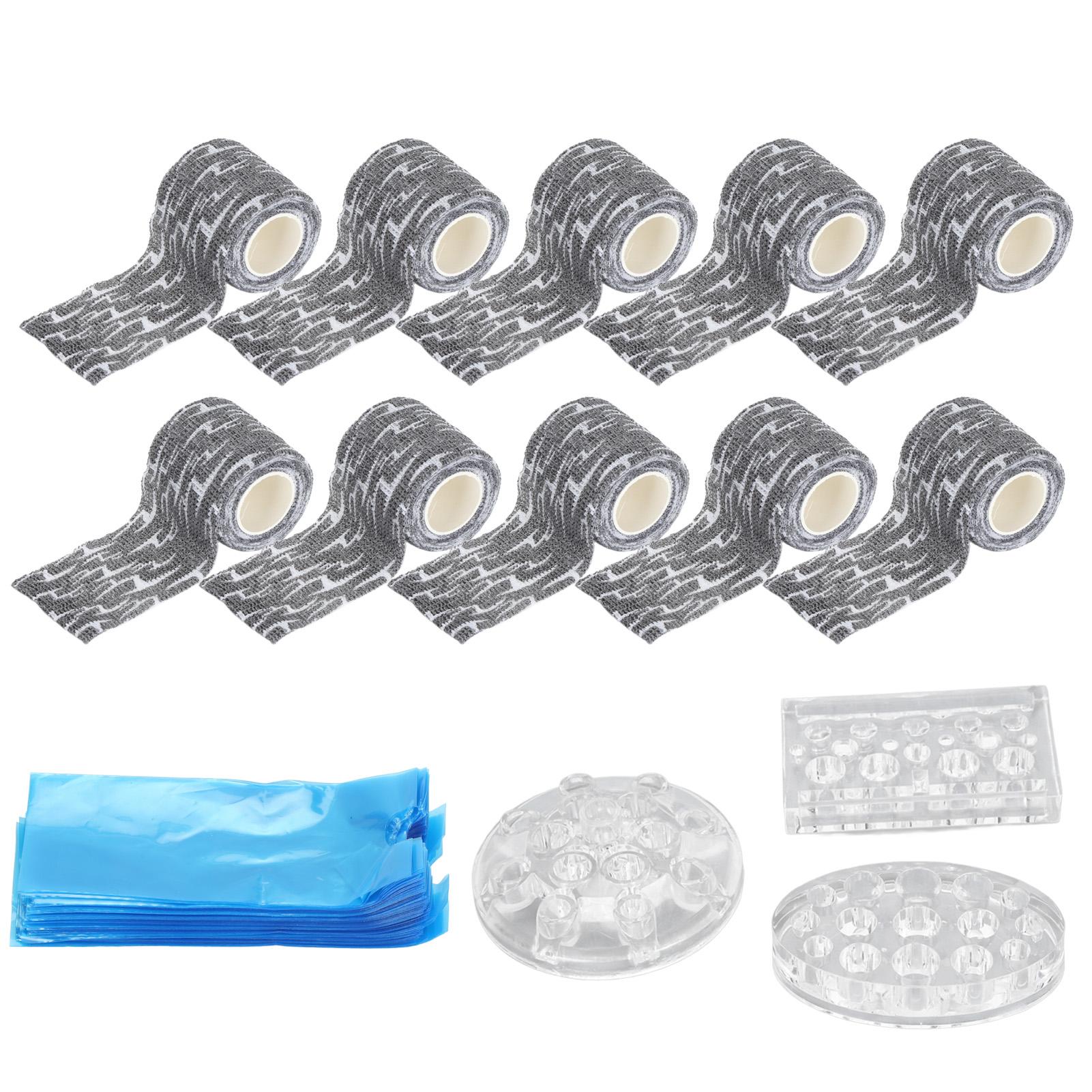 

Комплект чехлов для тату-ручки, 200 шт., сумки для тату-ручки, 10 шт., нескользящие ленты для захвата, 3 шт., чашка с чернилами для татуировки Hol Type 2