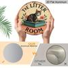 2D Flat, 1pc Vintage Round Aluminum Sign, Cat Toilet, Easy Hanging Decoration for Bedroom, Kitchen, Dining Room - Perfect for Home or Office Gifts