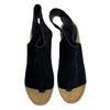 CELINE Wedge Sandals Espadrille suede Sandals black suede Used