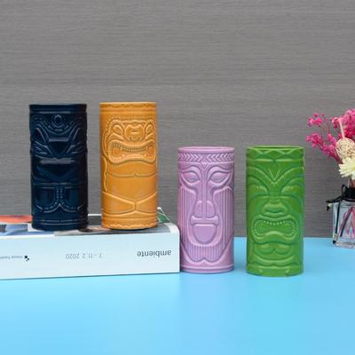 New Tiki Mug 250ml Tiki-mugs Cocktail Cup Beer Wine Mug Ceramic Tiki Mugs Art Crafts Creative Hawaii Milk Coffee Mugs