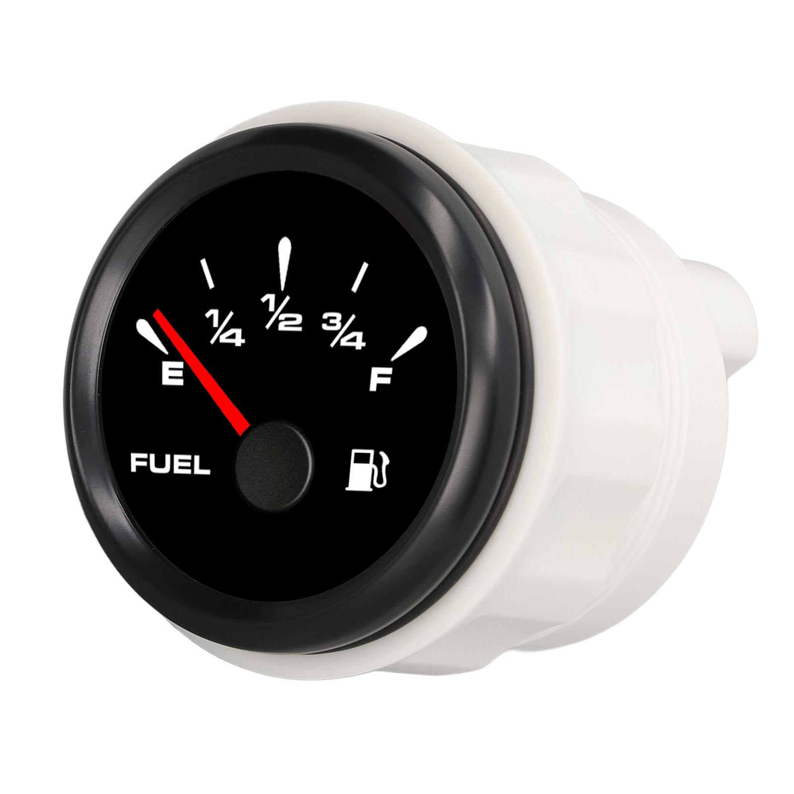 

52mm Fuel Level Gauge 7 Colors Backlight 0‑190 Ohm IP67 Waterproof Pointer Type Oil Tank Level Meter 9‑32V