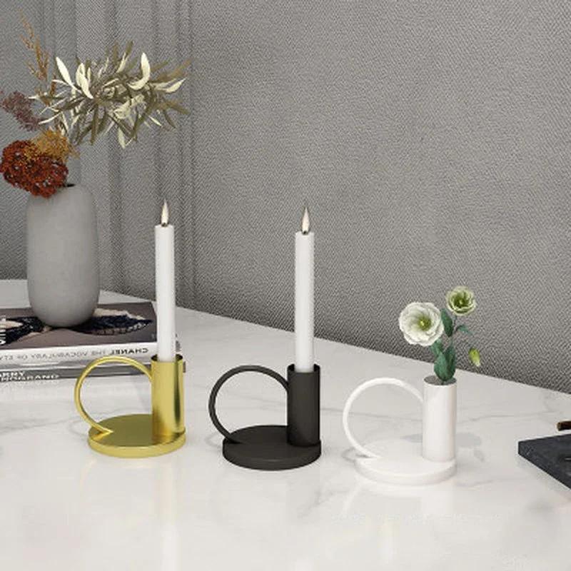 Nordic Style Candlestick Geometric Candle Holder Wedding Festival Decor Home Dinner Table Decoration Candle Stand