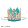 Gift Prince Princess Elastic Floral Headwear Baby Birthday Hat Crown Hair Band Party Headdress