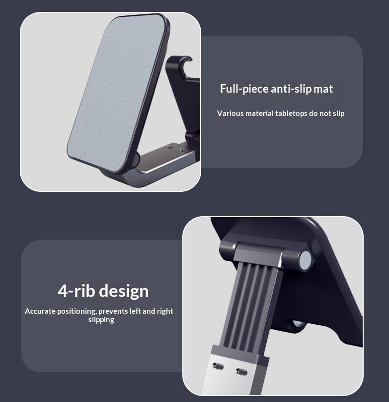 Foldable Abs Desktop Mobile Phone Stand For Smartphone Support Tablet Desk Cell Phone Portable Scalable Holder Bracket