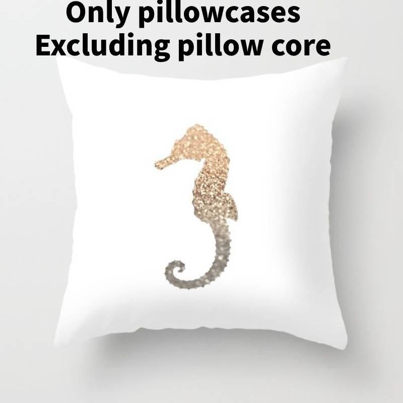 Modern Minimalist Cotton Cartoon Letter Cushion Cover Soft Peach Skin Plush Pillow Cover