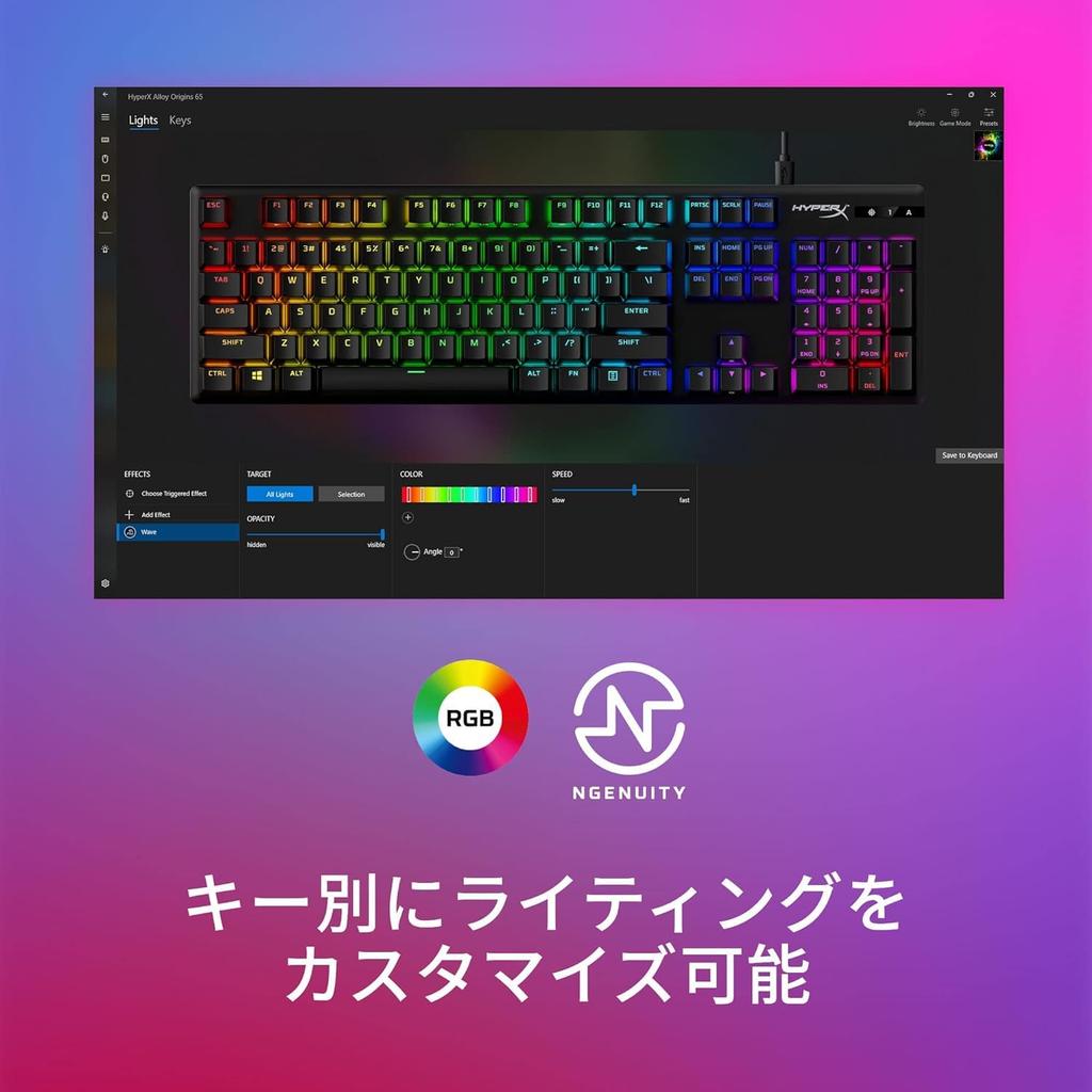 [English Layout] HyperX Alloy Origins RGB Mechanical Gaming Keyboard with Blue Switches for Gamers (Product Code: 639N4AA#ABA)
