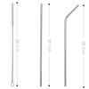 Elegant And Durable 8 Pcs Stainless Steel Metal Drinking Straws With Silicone Tips