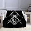 Fashion Masonic Portable Sofa Throw Blanket Freemason Flannel Warm Four Seasons Camping Blanket Freemasonry Multi Size Blankets